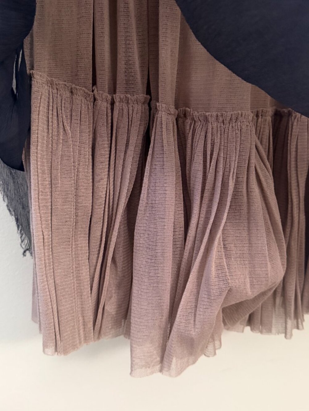 MARTIN GRANT FRENCH SILK RAW HEM LAYERED CIRCLE SKIRT S - Picture 4 of 7